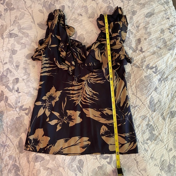 Ralph Lauren Black Label Silk Ruffle Top  Size 4 - Picture 9 of 10